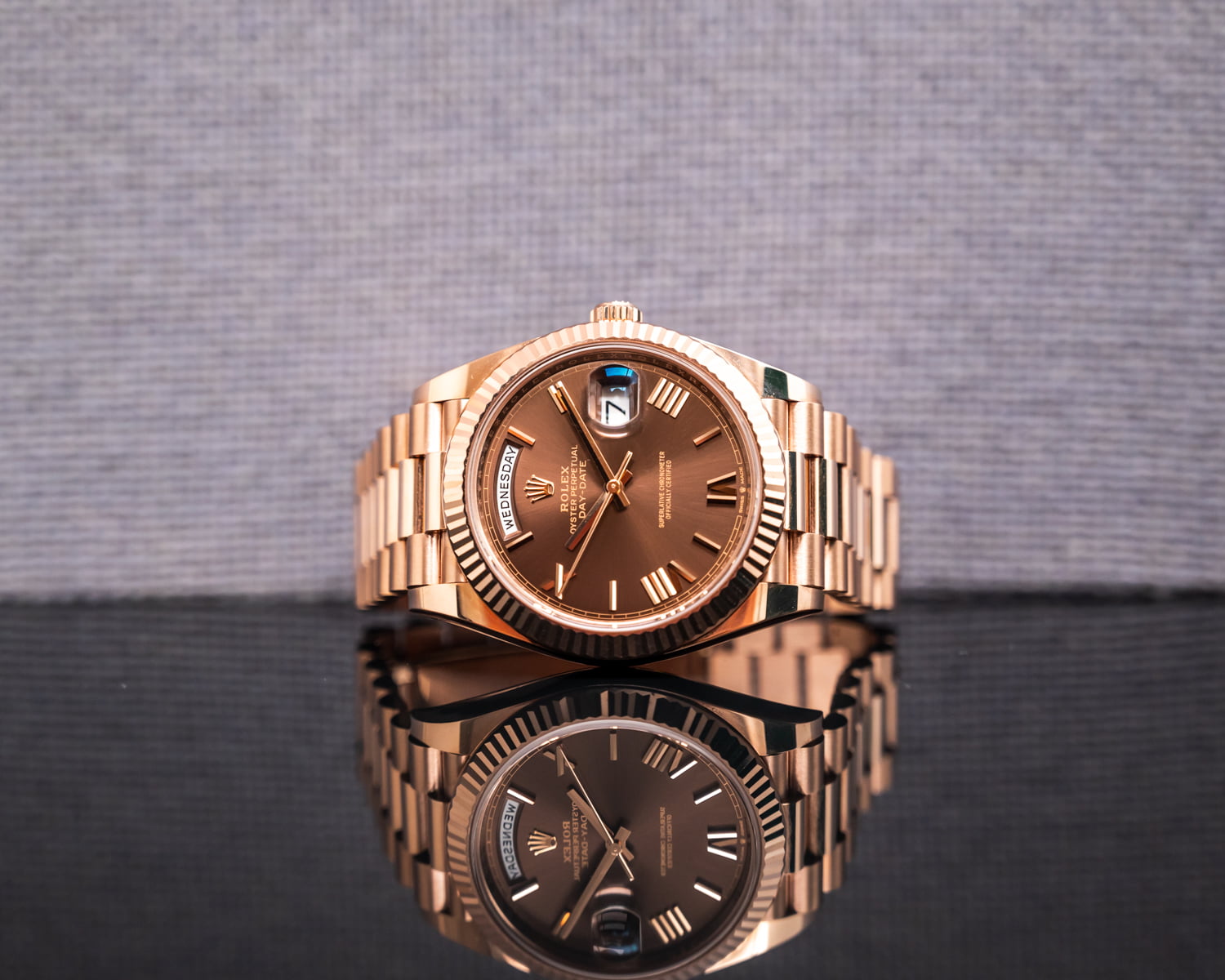 WIN THIS ROLEX DAY-DATE 40MM EVEROSE GOLD